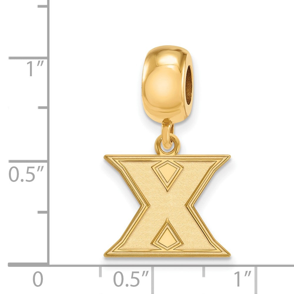 Sterling Silver Gold-plated Xavier University Small Dangle Bead