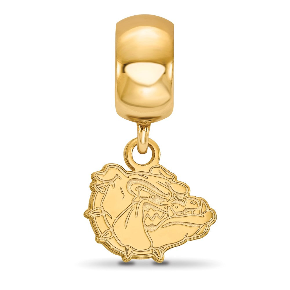 Sterling Silver Gold-plated Gonzaga University XS Dangle Bead