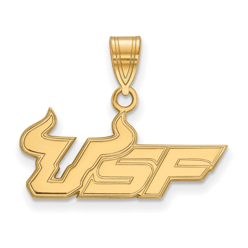 Sterling Silver Gold-plated U. of South Florida Medium Pendant