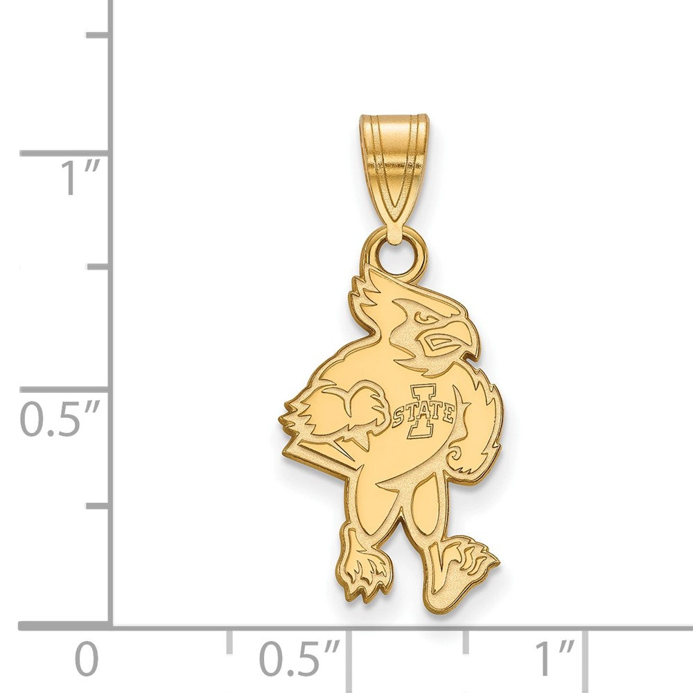 10K Gold Iowa State University Large Pendant