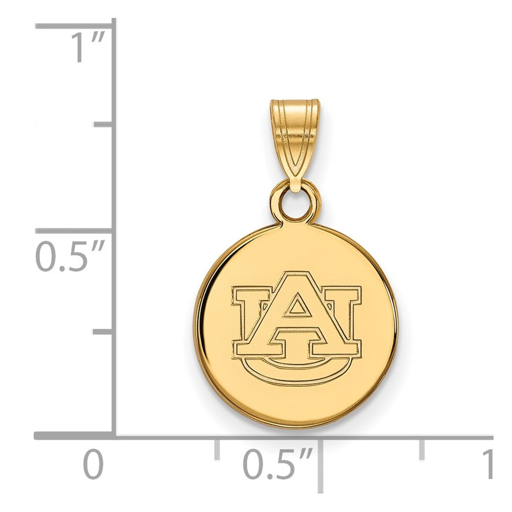 10K Gold Auburn University Small Disc Pendant