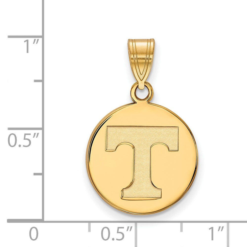 Sterling Silver Gold-plated Univ. of Tennessee Medium Disc Pendant