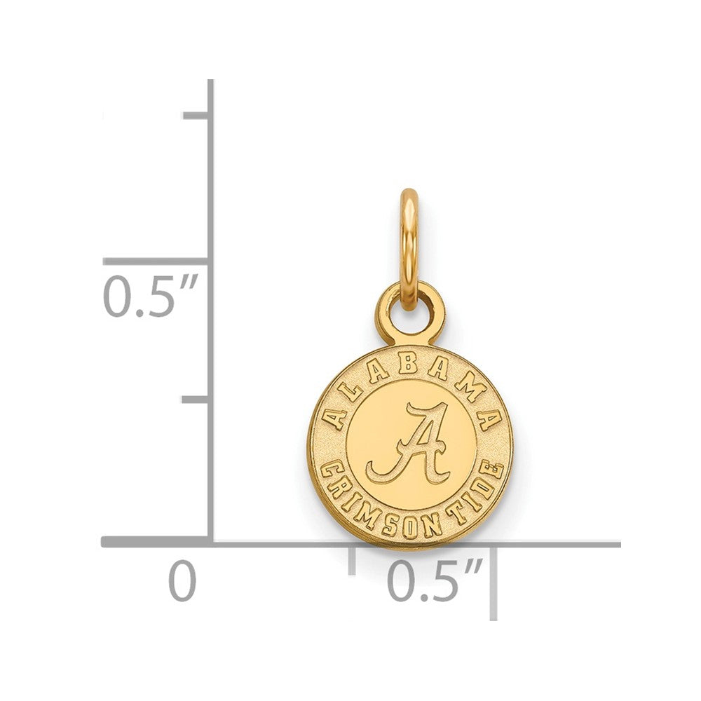 14K Gold University of Alabama XS Disc Pendant