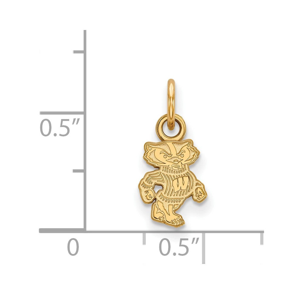 14K Gold University of Wisconsin XS Pendant
