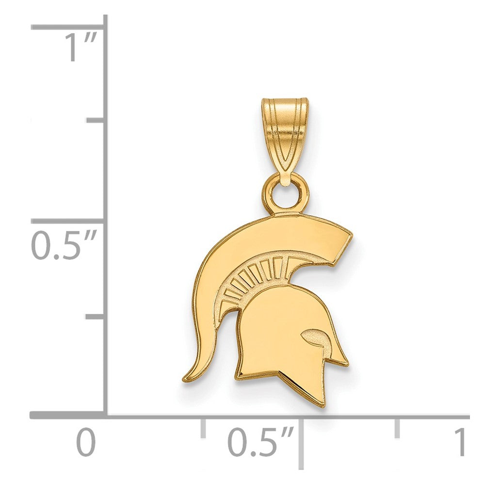 Sterling Silver Gold-plated Michigan State U. Small Pendant