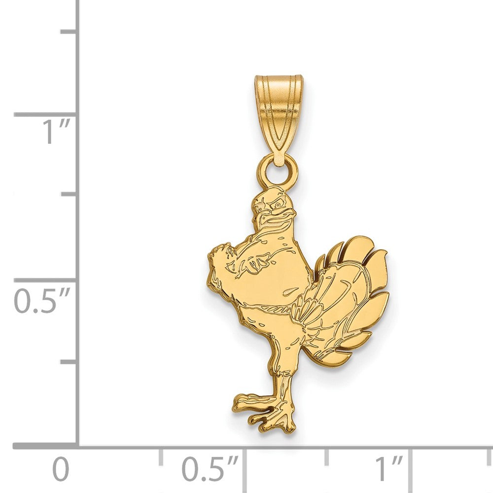 Sterling Silver Gold-plated Virginia Tech Large Pendant