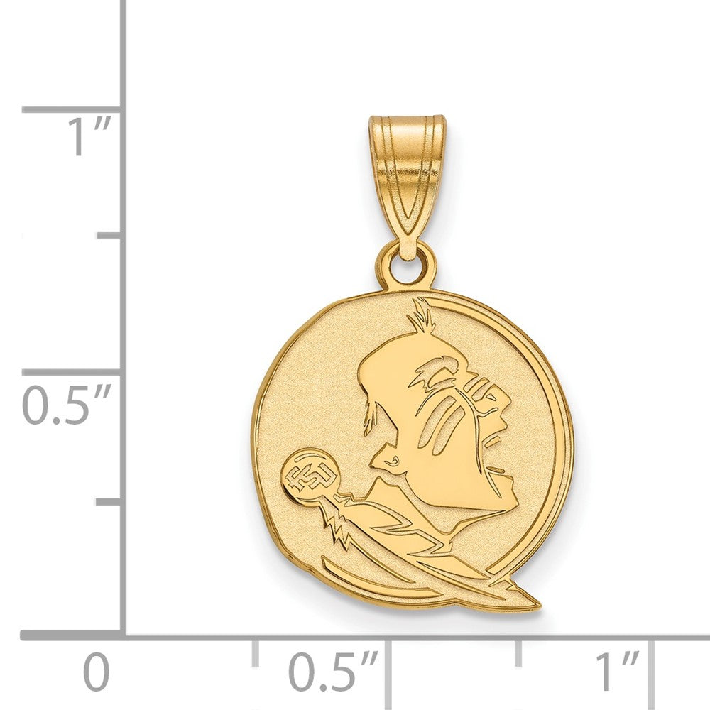 14K Gold Florida State University Medium Pendant