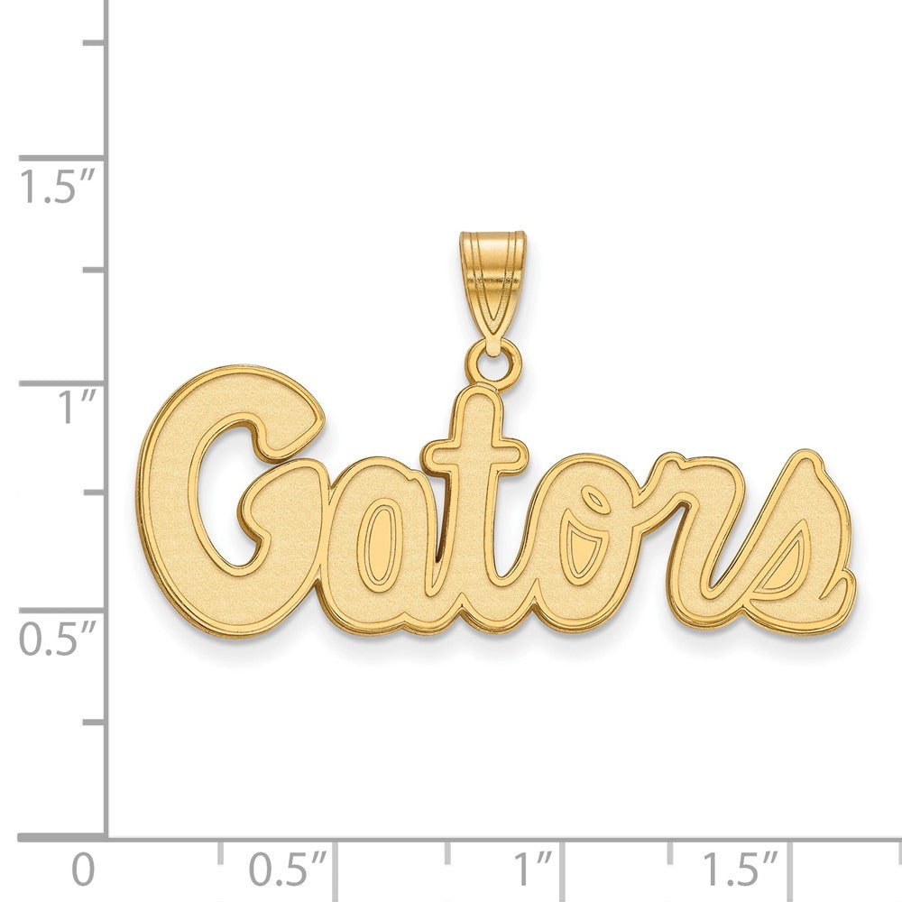 10K Gold University of Florida Gators Script Medium Pendant