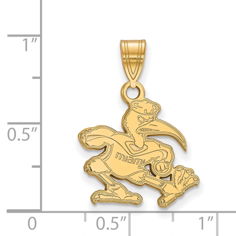 14K Gold University of Miami Medium Pendant