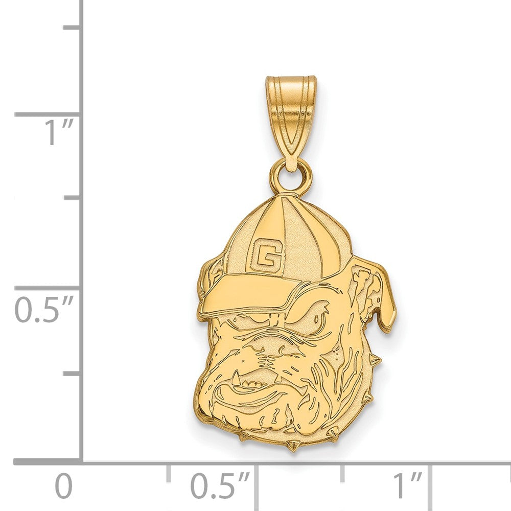 Sterling Silver Gold-plated University of Georgia Large Pendant