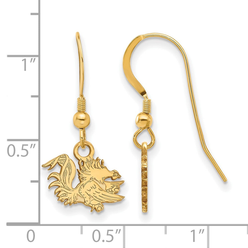 Sterling Silver Gold-plated U. of South Carolina XS Dangle Earrings