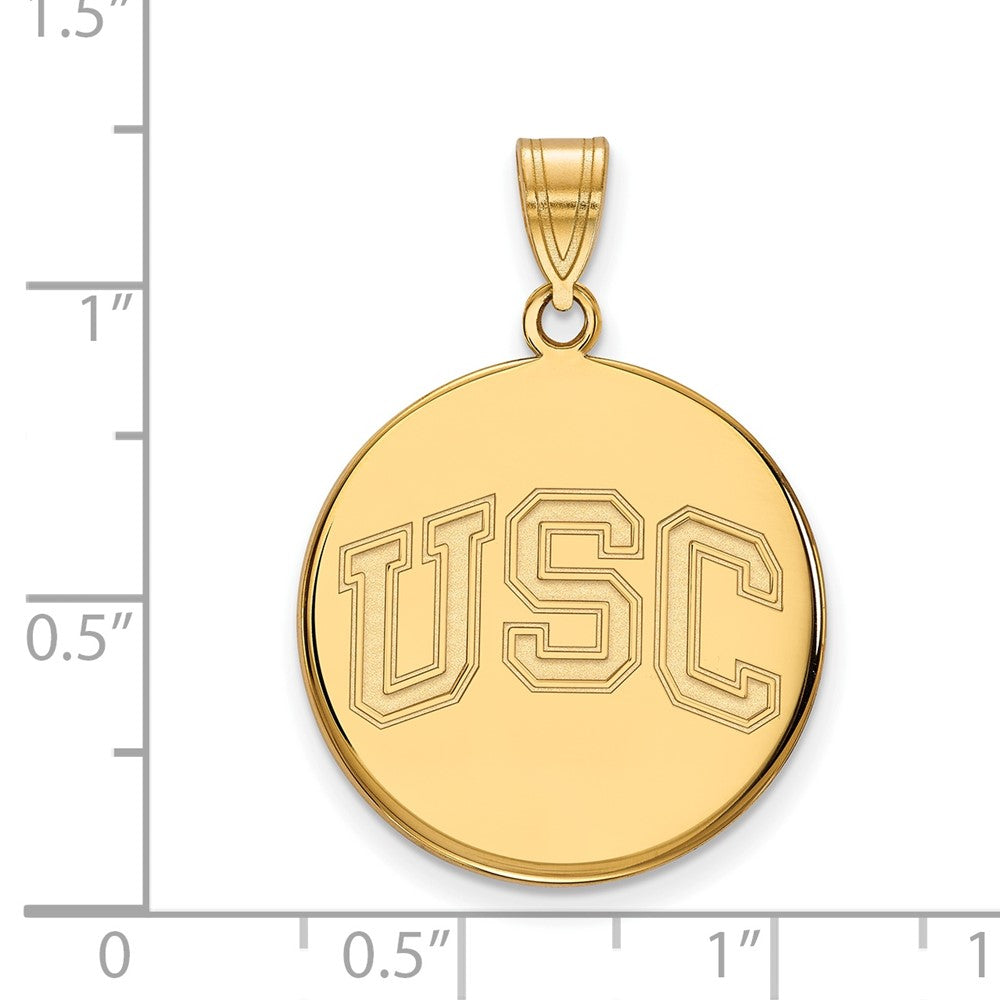 14K Gold University of Southern California Large Disc Pendant