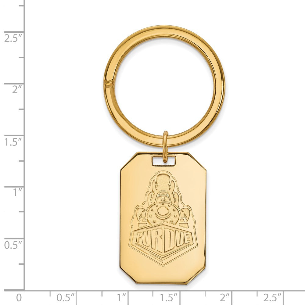 Sterling Silver Gold-plated Purdue Univ. Key Ring