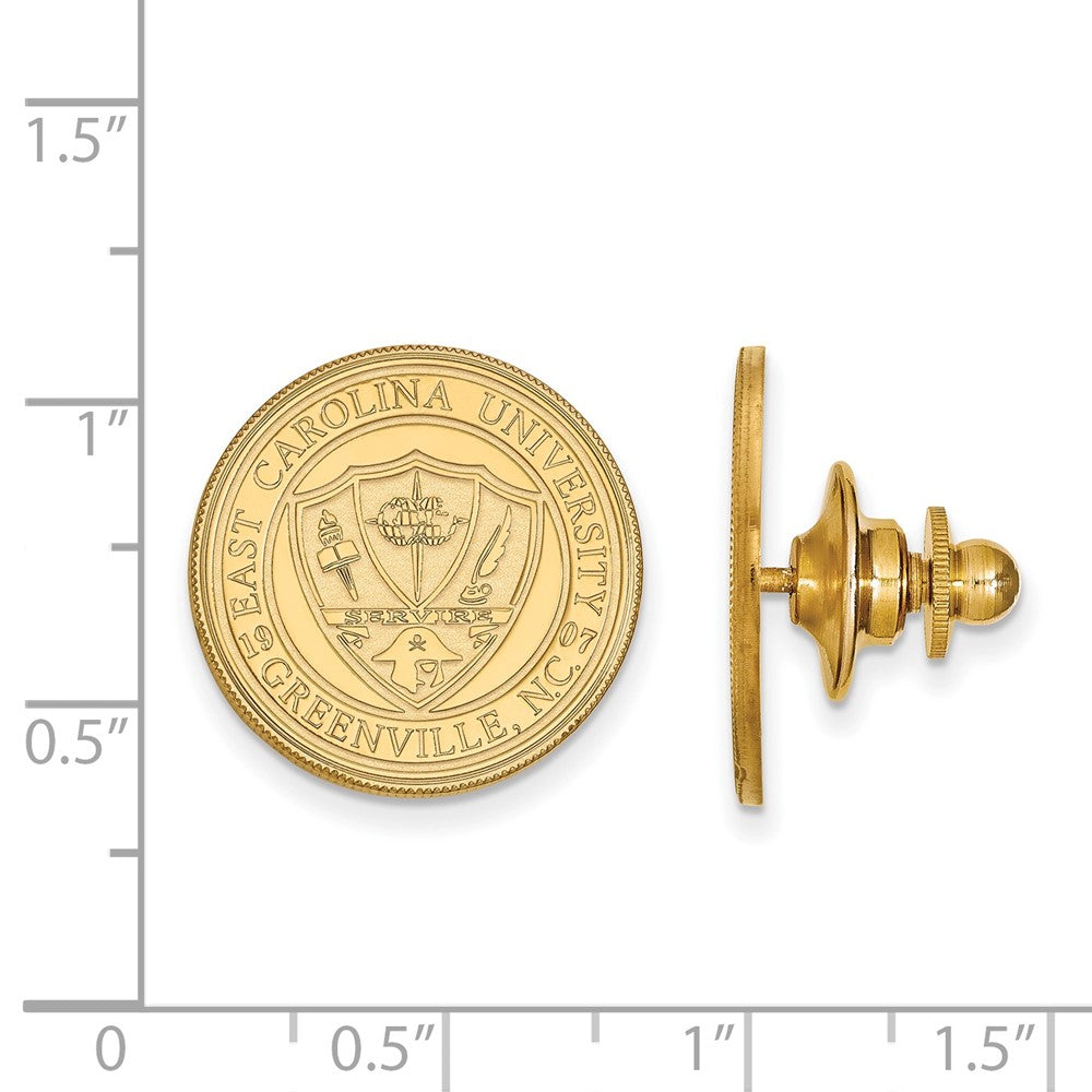 Sterling Silver Gold-plated East Carolina Univ. Crest Cuff Links