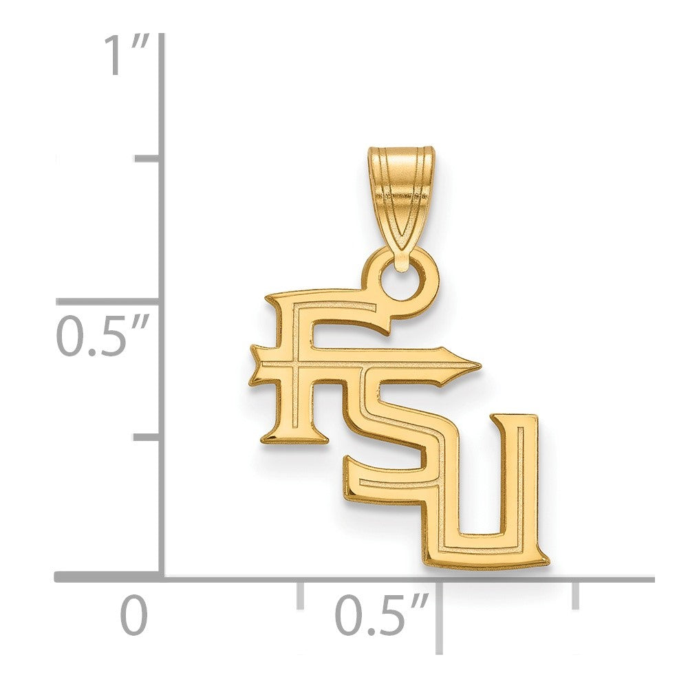 10K Gold Florida State University Small Pendant