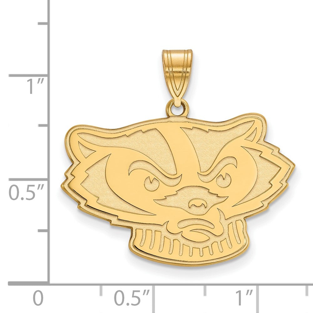 14K Gold University of Wisconsin Large Pendant
