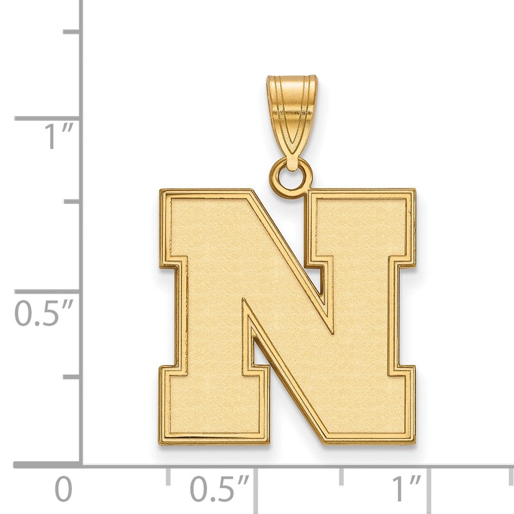 14K Gold University of Nebraska Large Pendant