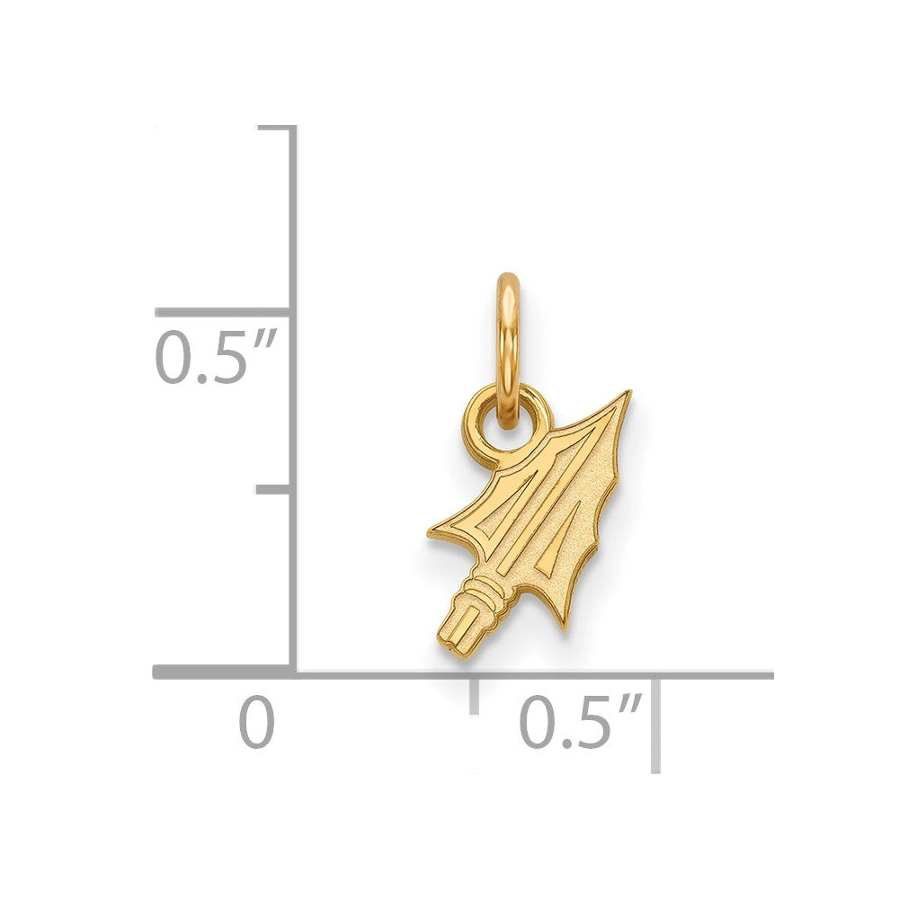 Sterling Silver Gold-plated Florida State University XS Pendant