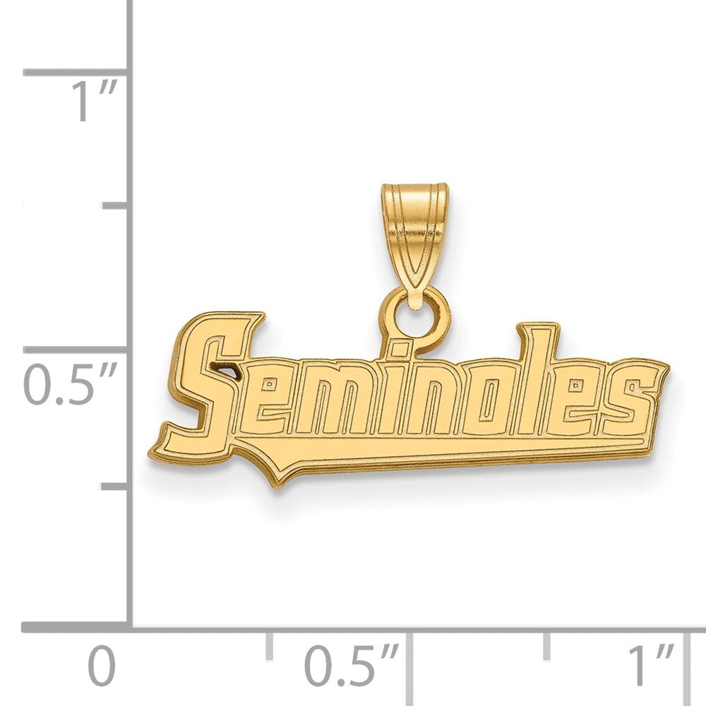 10K Gold Florida State University Seminoles Script Small Pendant