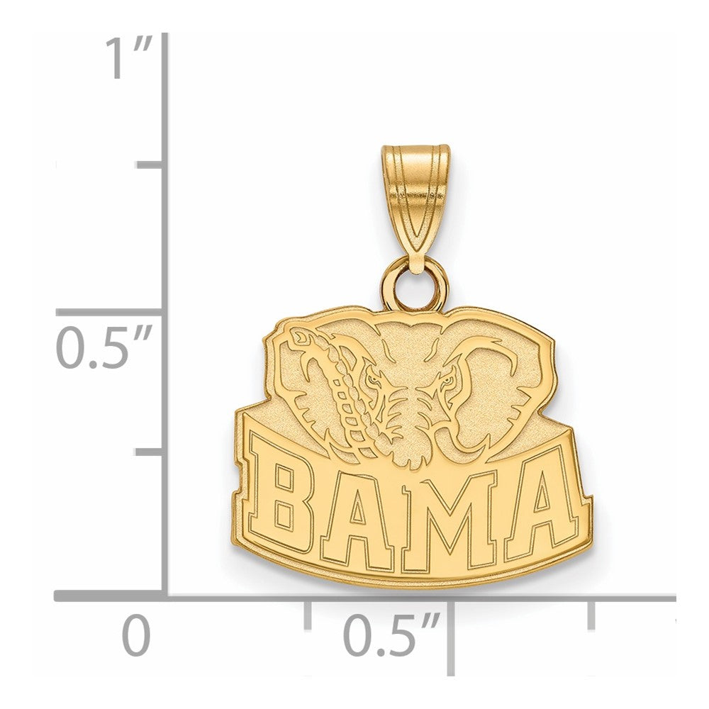 Sterling Silver Gold-plated University of Alabama Small Pendant