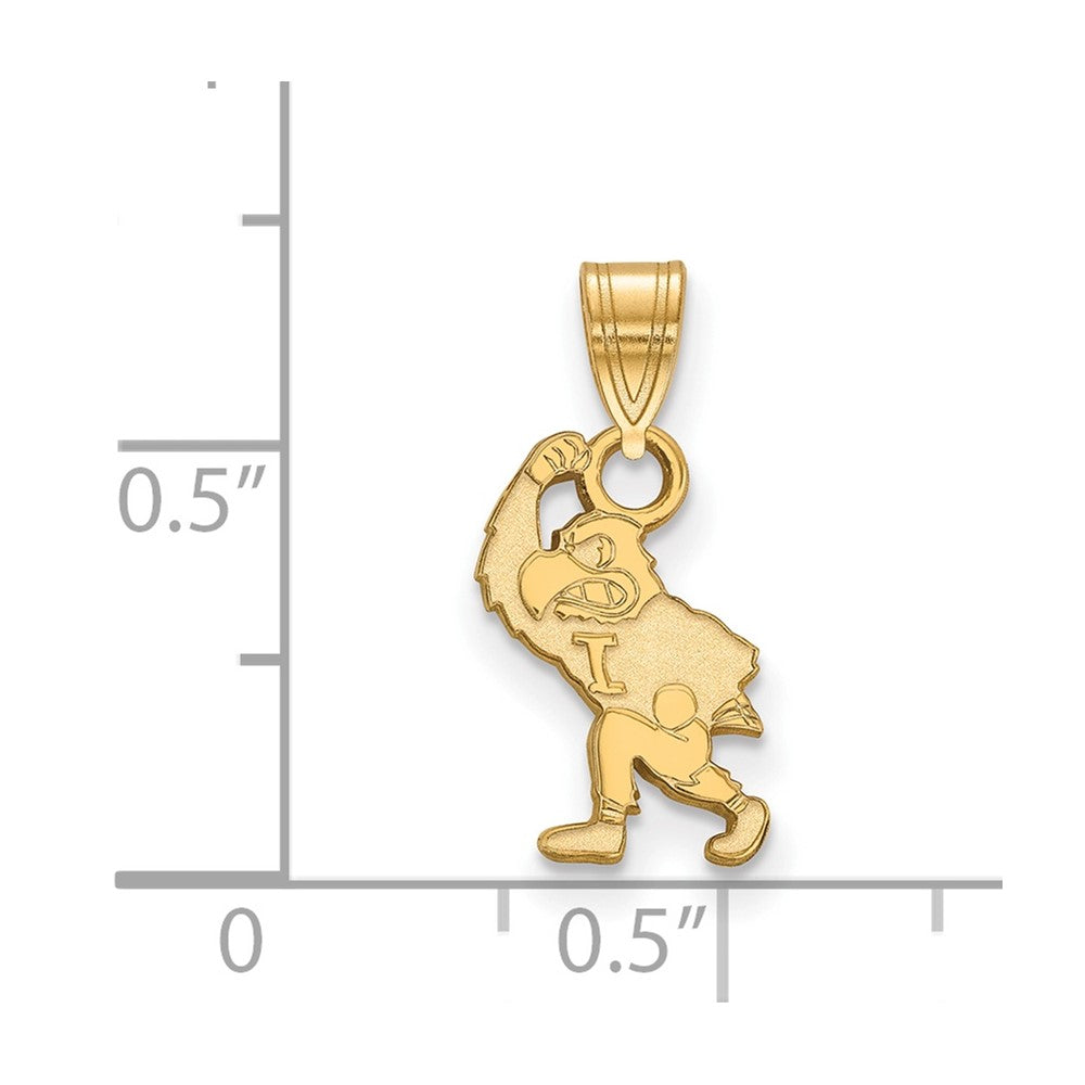 Sterling Silver Gold-plated University of Iowa Small Pendant