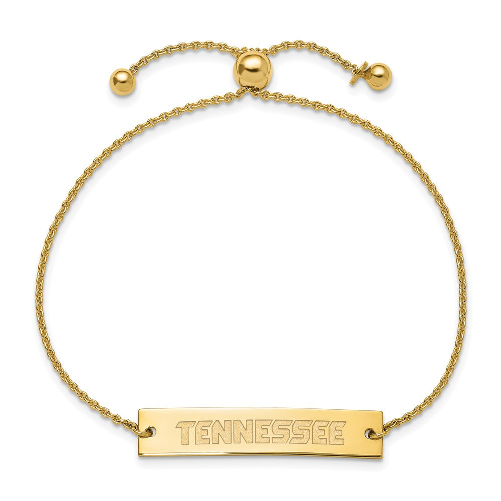 Sterling Silver Gold-plated U. of Tennessee Adjustable Bracelet