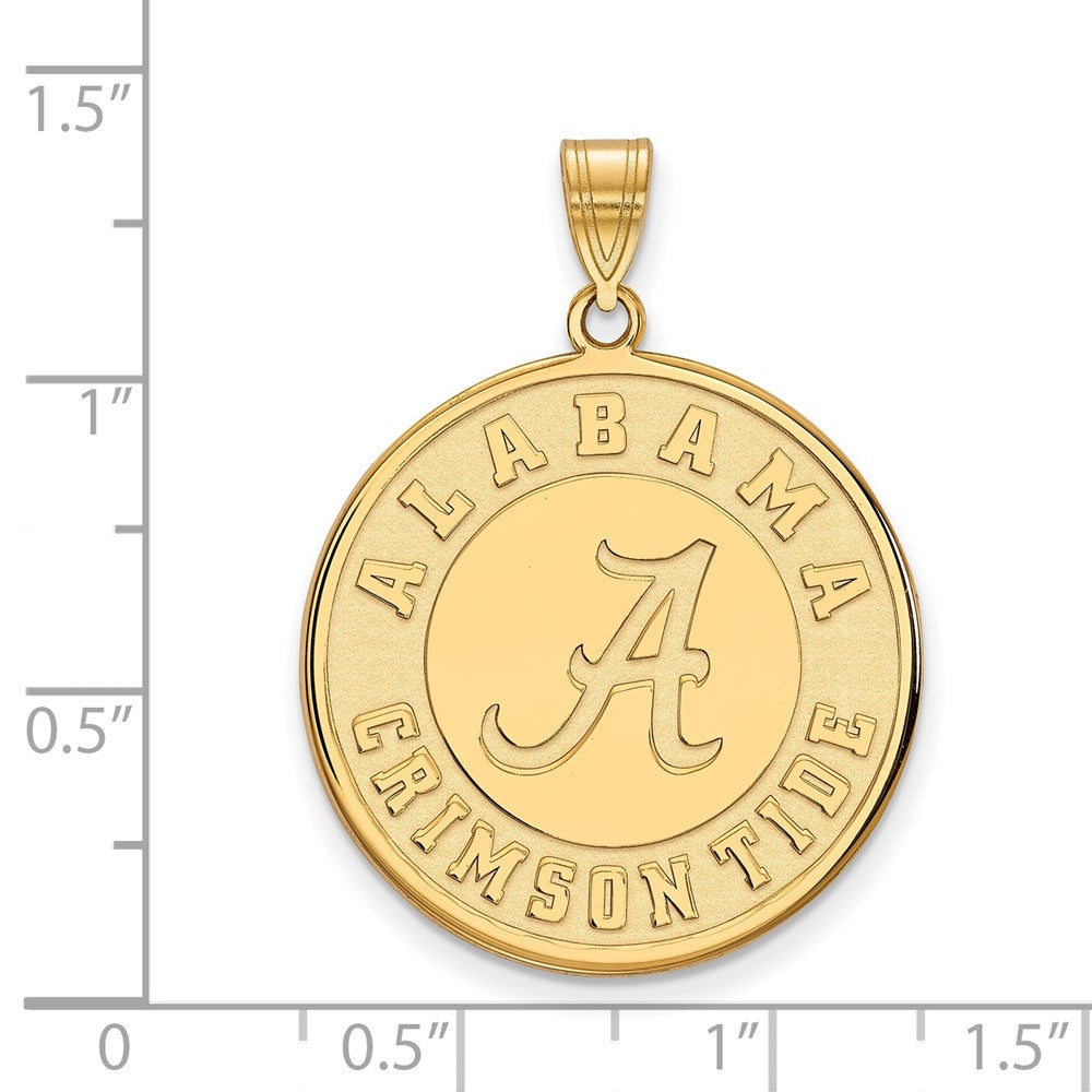 Sterling Silver Gold-plated University of Alabama XL Disc Pendant
