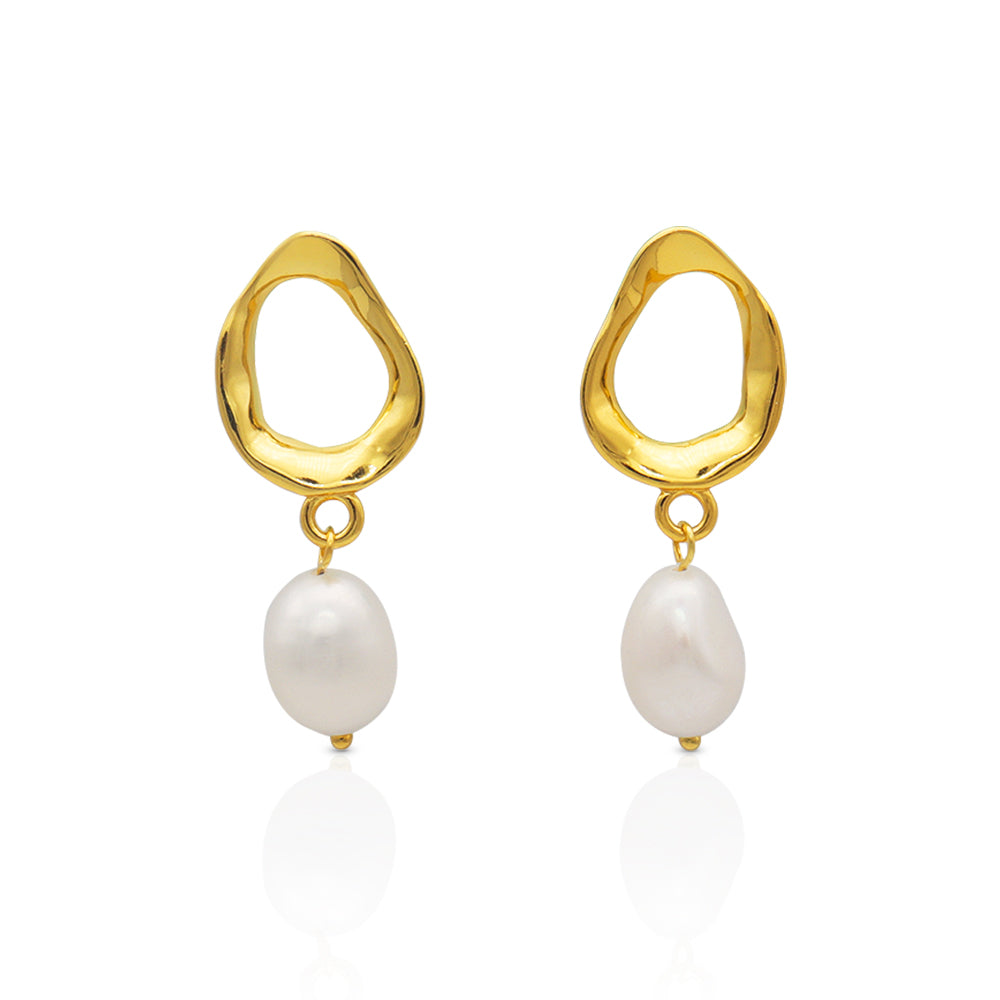 SEASHELL PEARL EARRINGS
