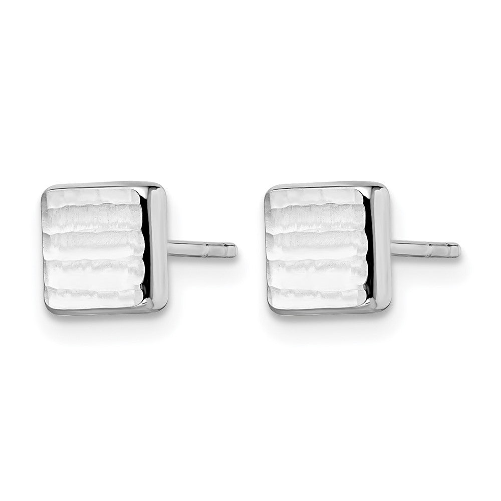 14K White Gold Post Earrings