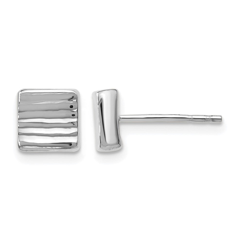 14K White Gold Post Earrings