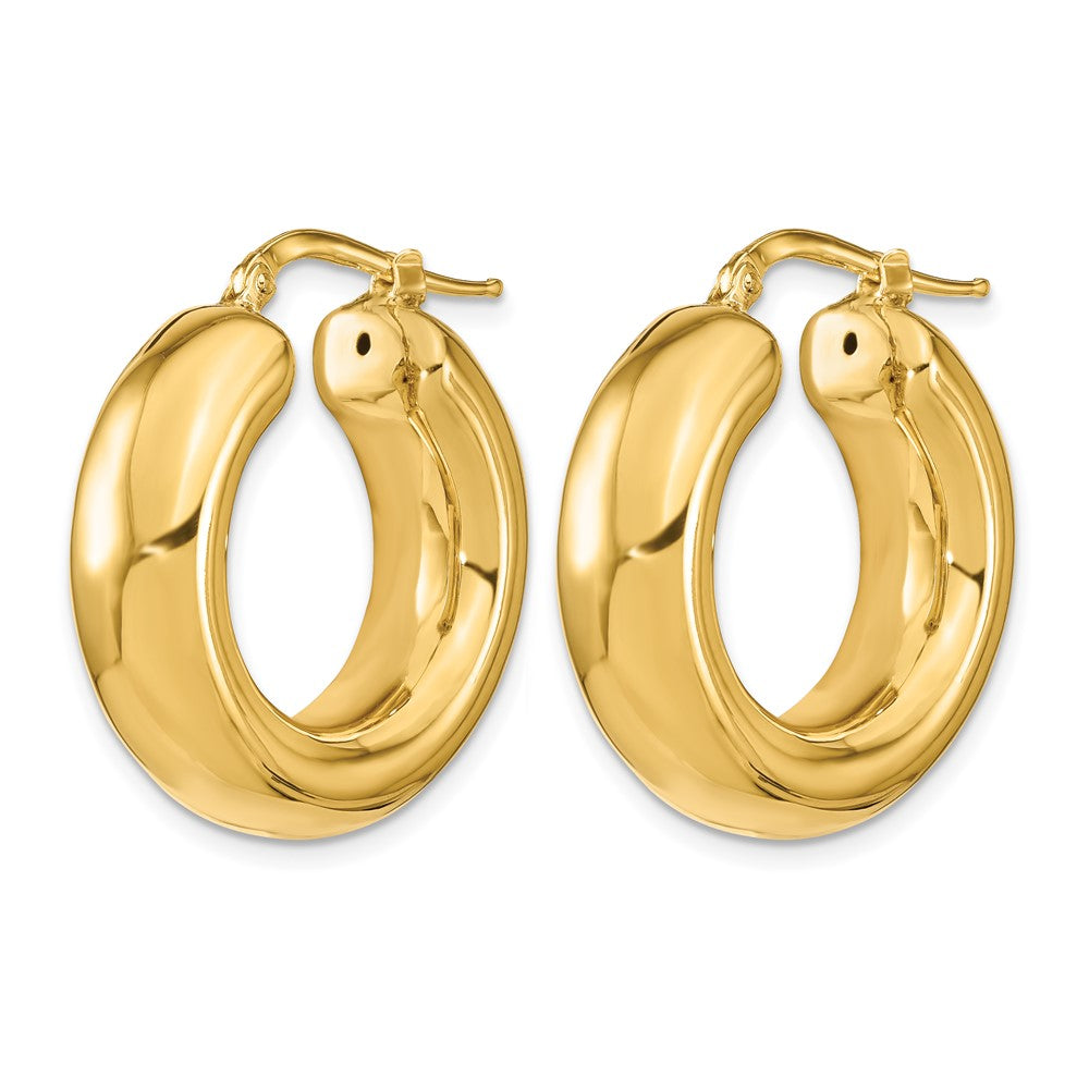 14K Polished Hoop Earrings