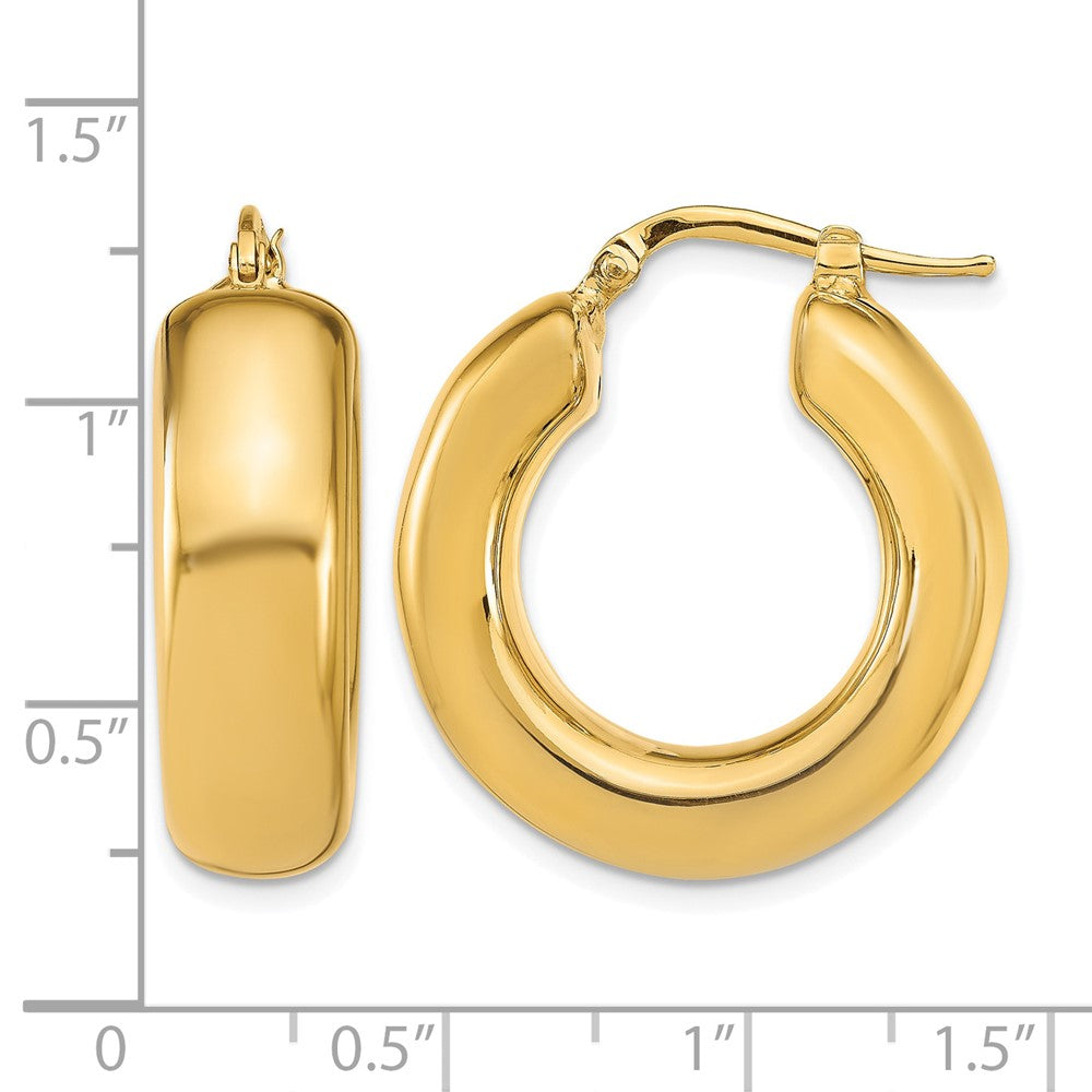 14K Polished Hoop Earrings