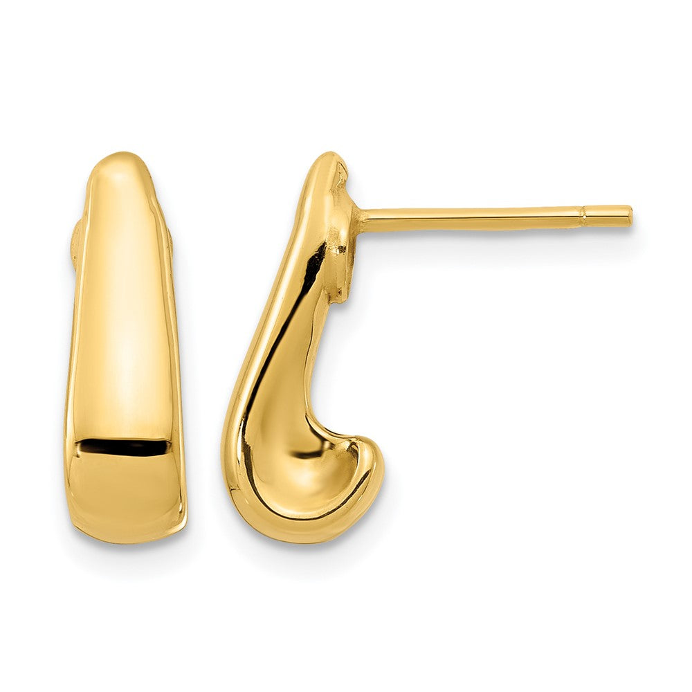 14K Polished Post Earrings