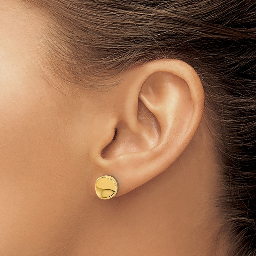 14K Polished Post Earrings