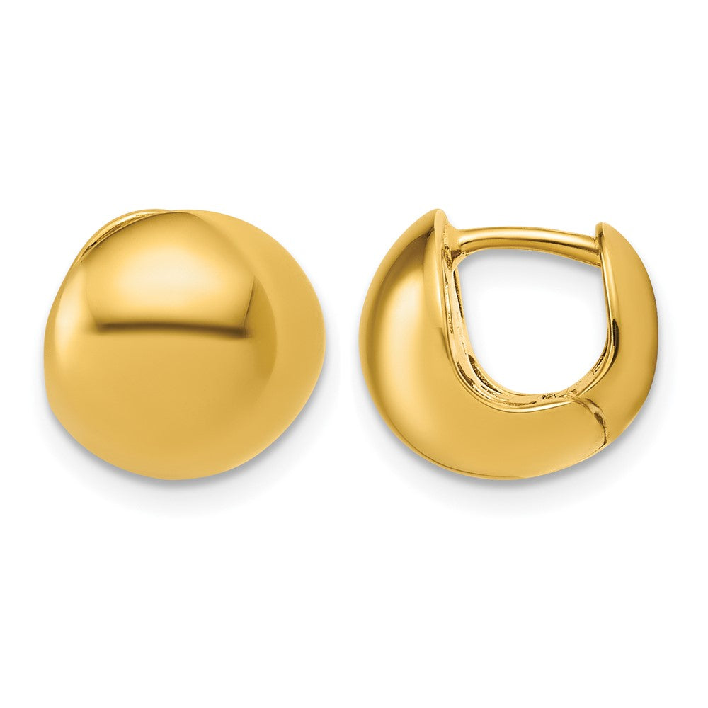 14K Polished Hinged Hoop Earrings