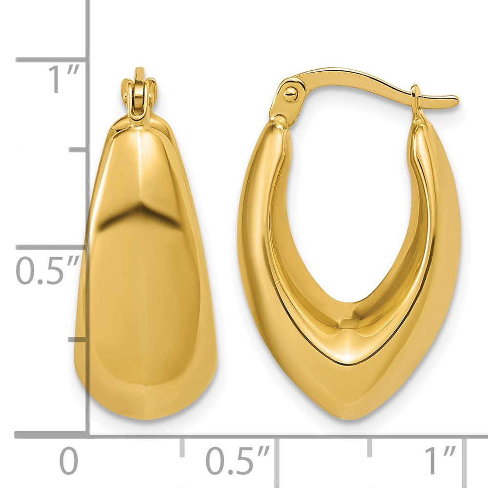 14K Polished Hoop Earrings