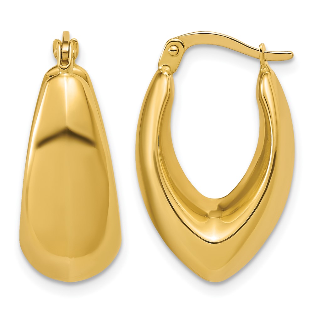 14K Polished Hoop Earrings