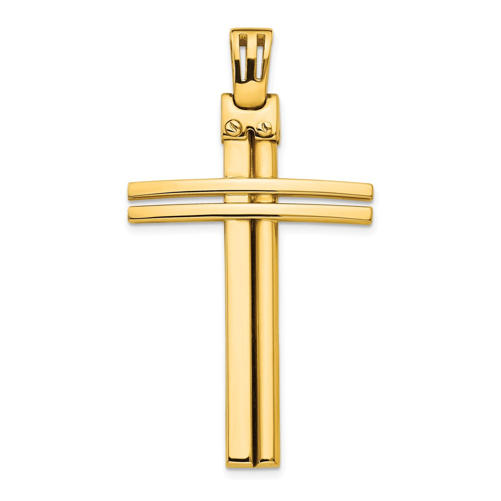 14K Polished Cross Pendant
