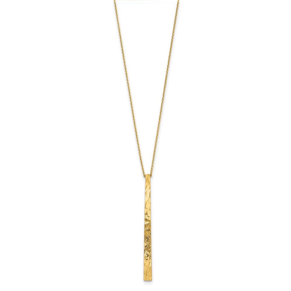 14K Polished Diamond-cut Necklace