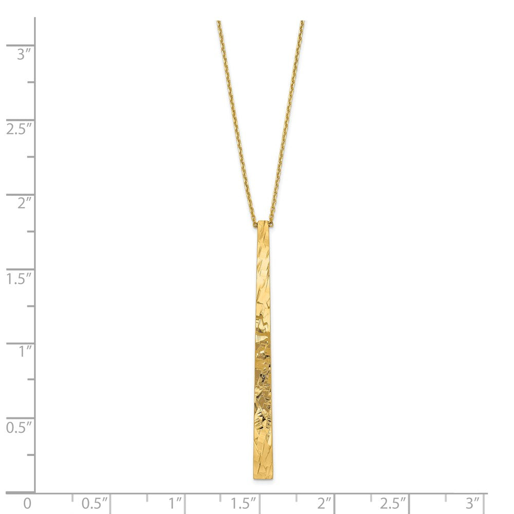 14K Polished Diamond-cut Necklace