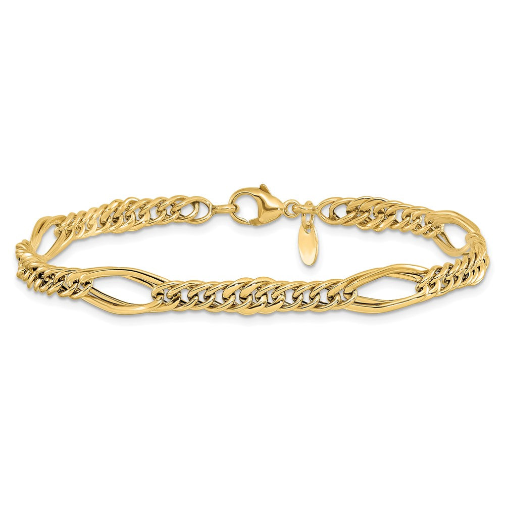 14K Polished Fancy Link Bracelet