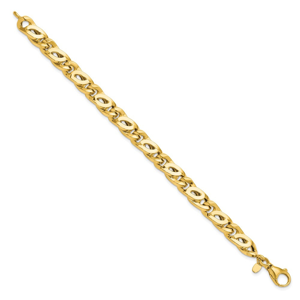 14K Men's Polished Fancy Link Bracelet