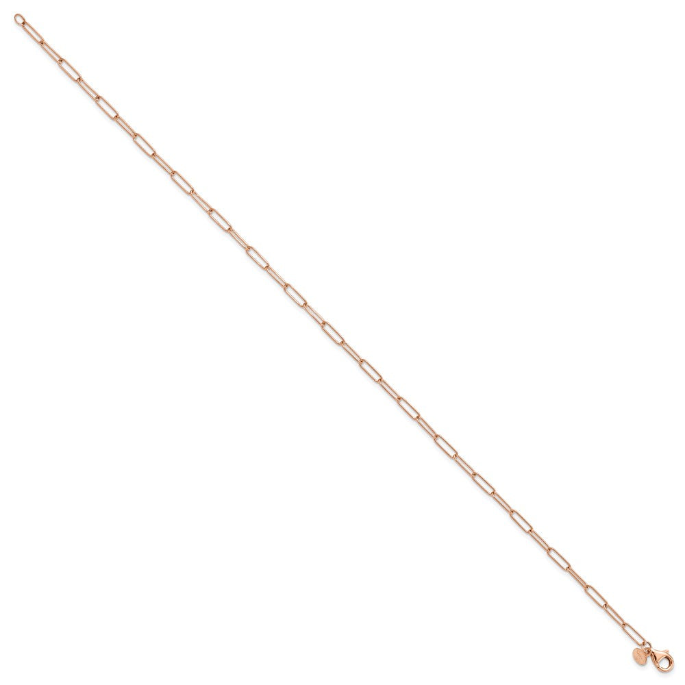 14K Rose Gold Polished Fancy Link Anklet