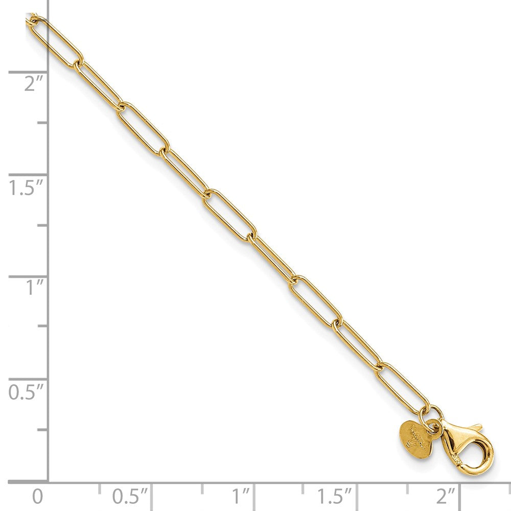 14K Polished Fancy Link Anklet