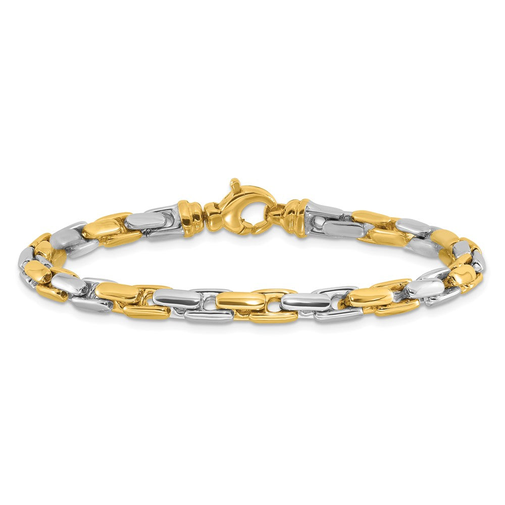 14K Two-tone Polished Fancy Link Bracelet