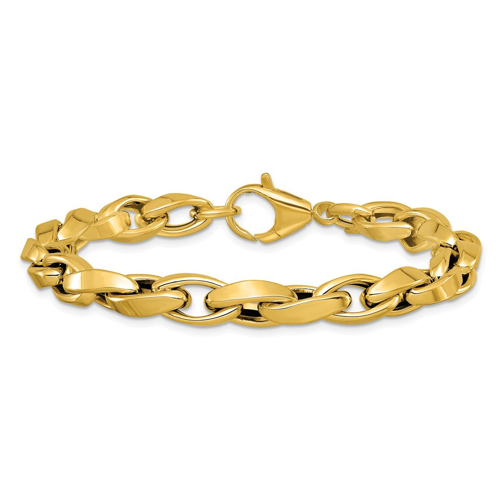 14K Polished Fancy Twisted Link Bracelet