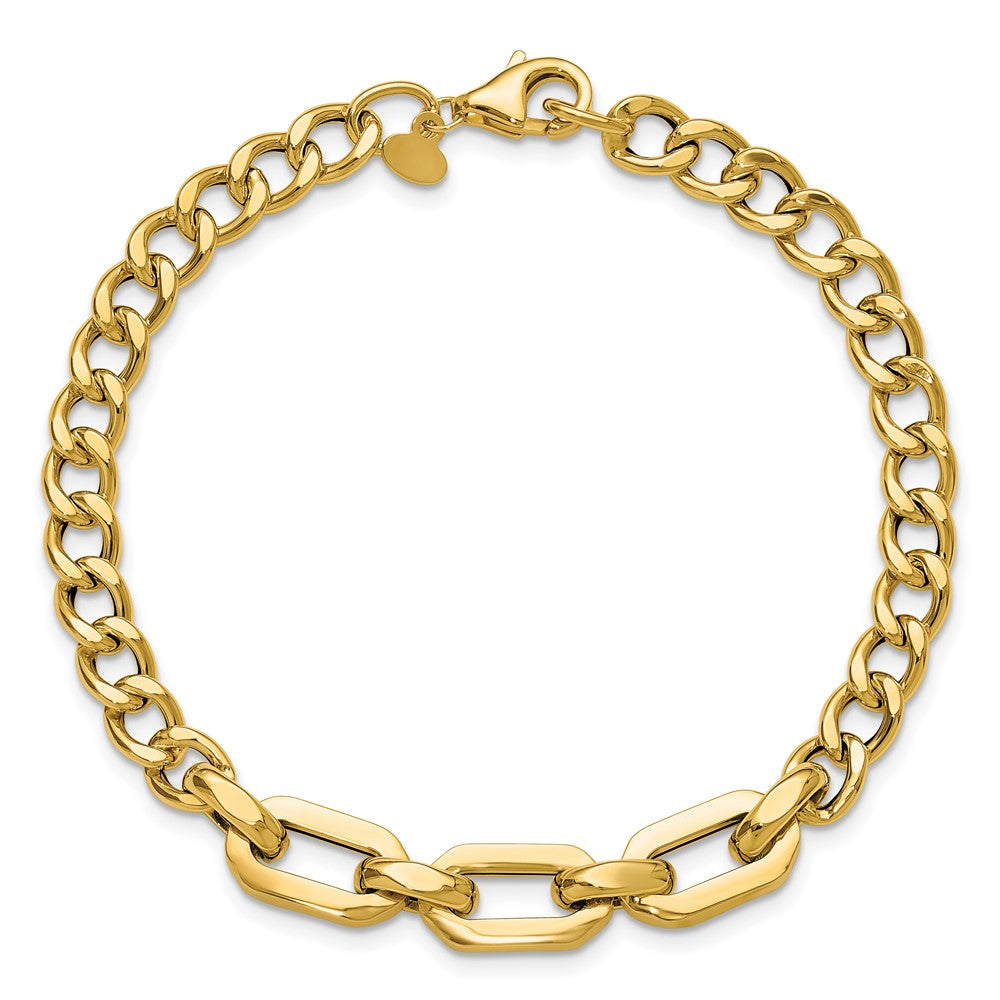 14K Polished Fancy Link Bracelet