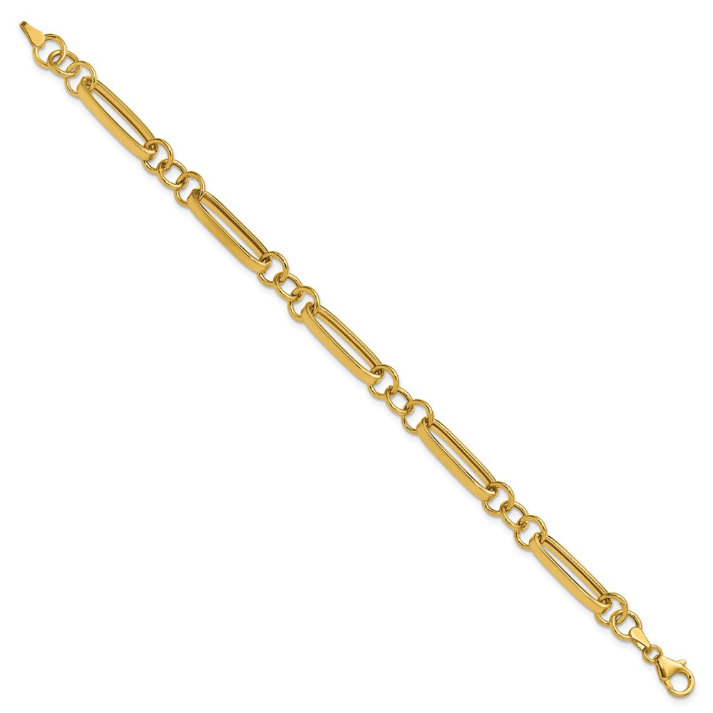 14K Polished Fancy Link Bracelet