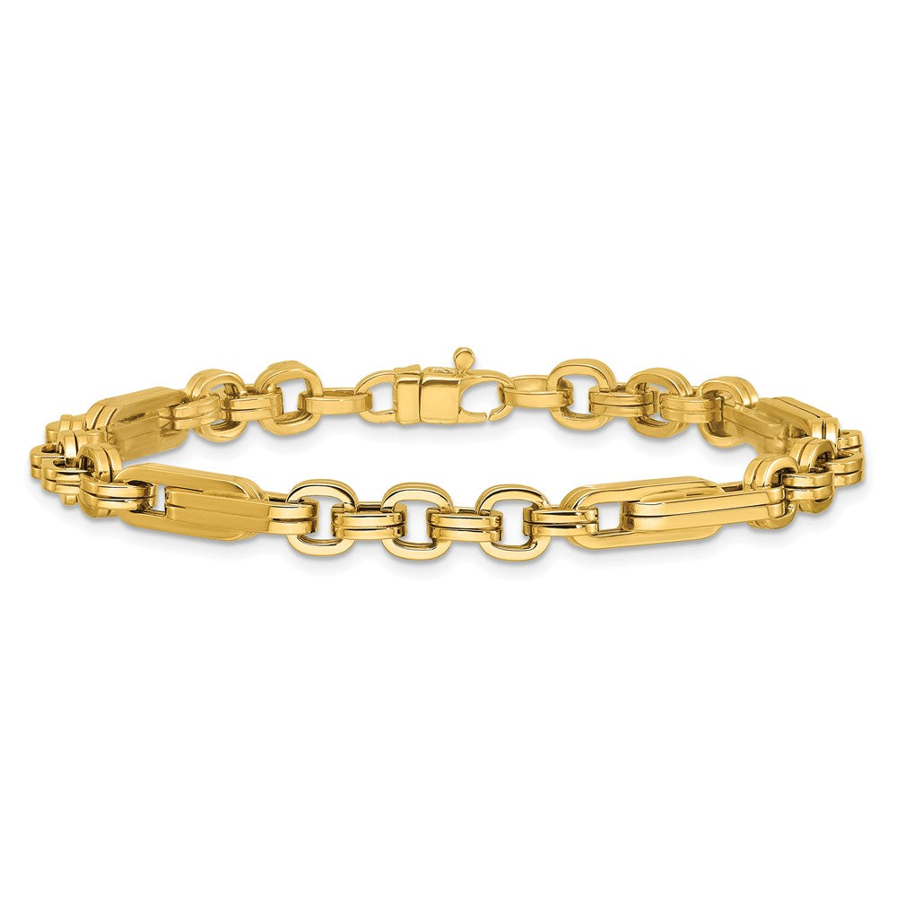 14K Polished Fancy Link Bracelet