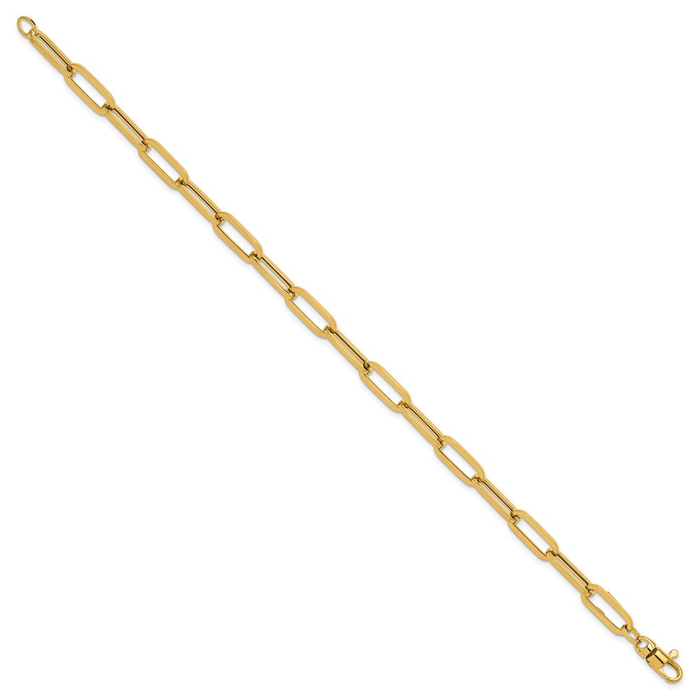 14K Polished Fancy Link with 1in ext Bracelet